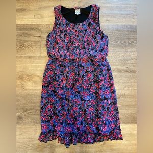 Girls - D-signed floral print dress - size L (14-16)
